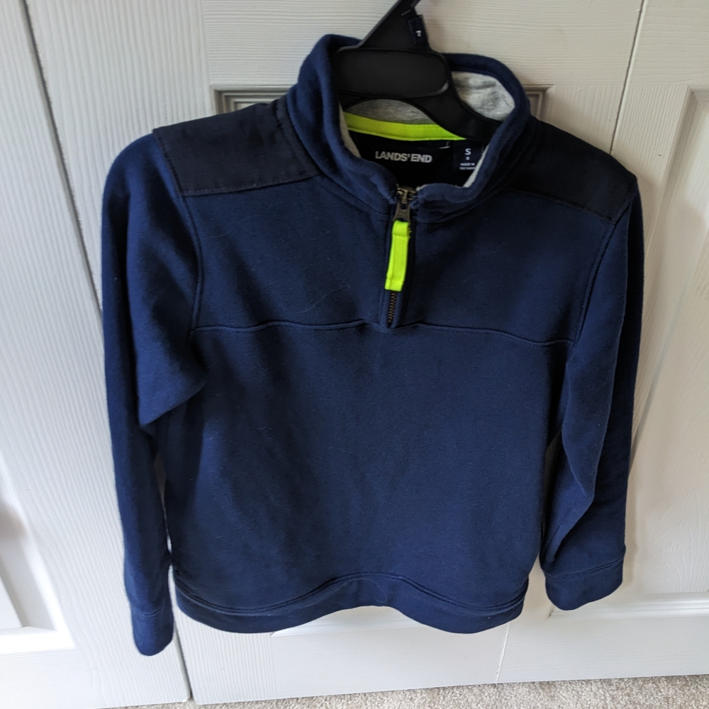 Boys- Lands' End Navy Blue Long Sleeve- Size 8